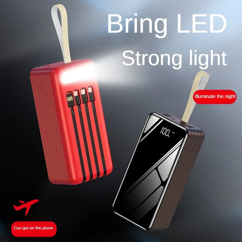 

Large Capacity with Cable Power Bank 80000 MA Fast Charge 60000 MA 50000 MA Mobile Power Supply