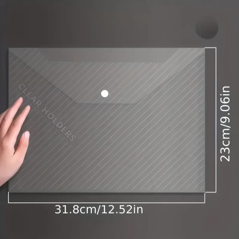 10pcs,Waterproof Large-capacity Button Test Paper Storage Bag Business Office Supplies Student File Information Bag