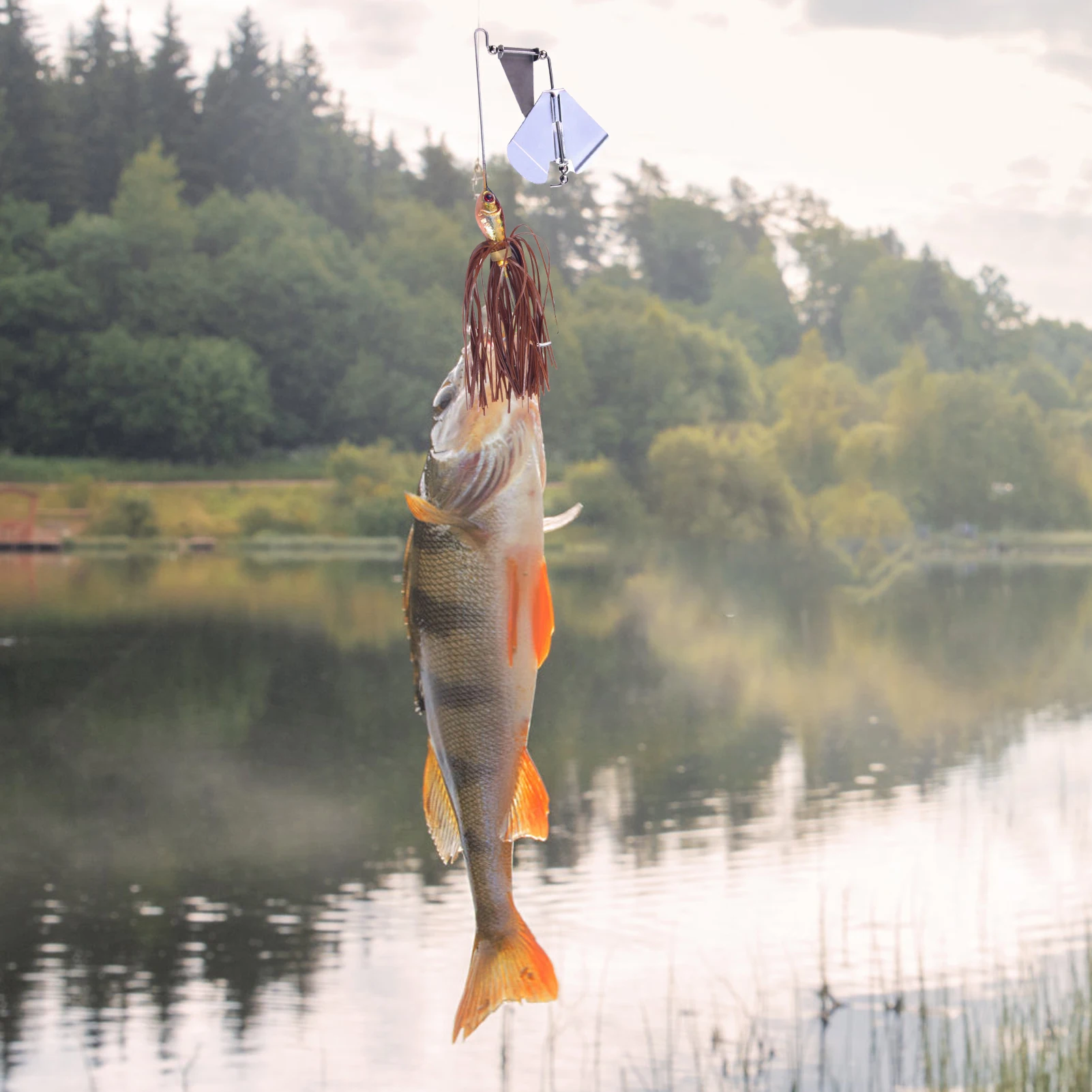 4 Esche Spinning Da Pesca Hengjia Da 20.5g - Piombo, Jig, Cucchiaio Metallico E Buzzbait Per Acqua Dolce E Salata