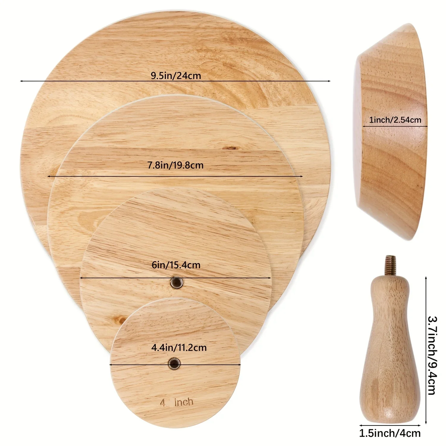 Wood Clay Plaster Slump Molds Set 4
