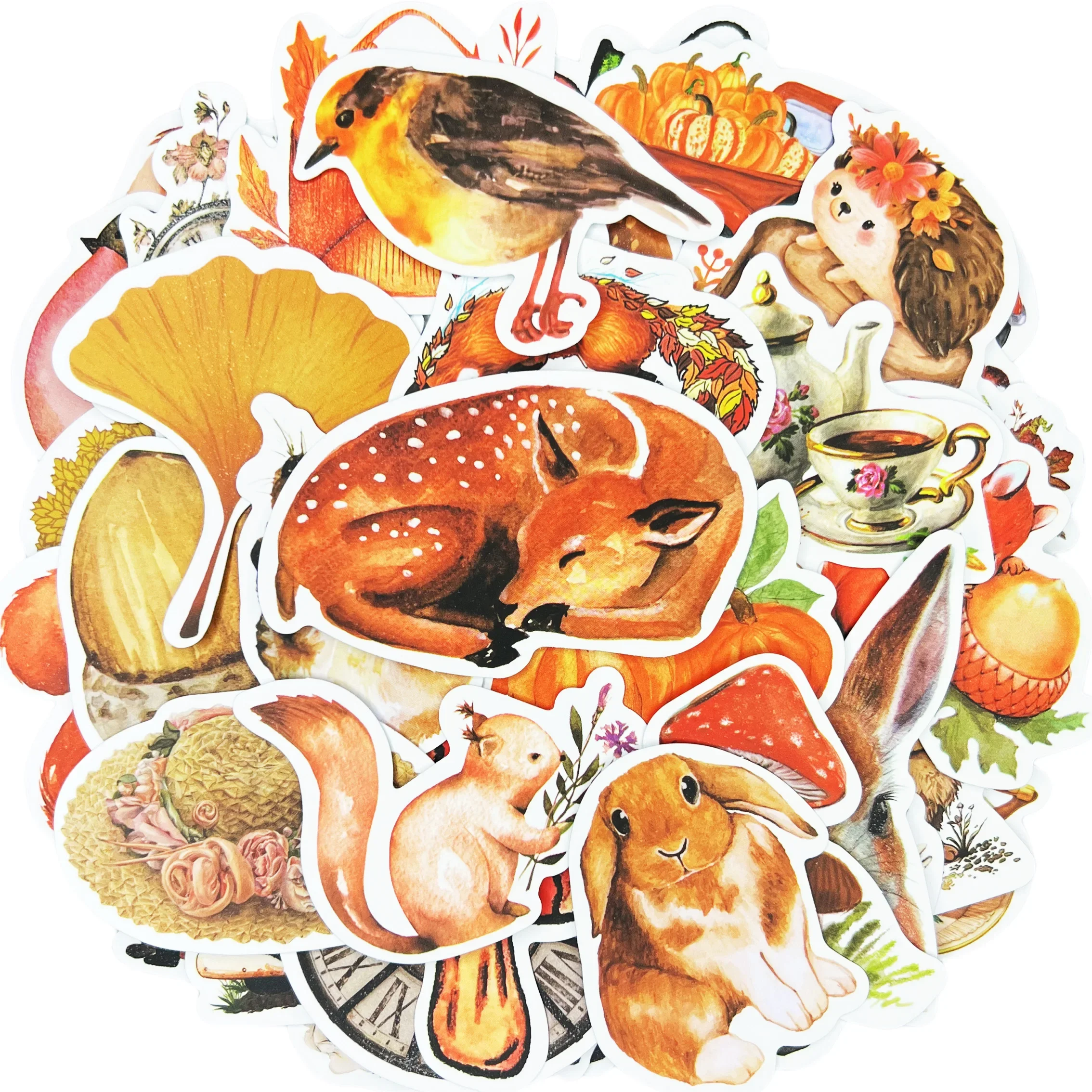 

10/30/50Pcs Automn Forest Waterproof Graffiti Sticker Aesthetic Decorative Luggage Laptop Cup Phone Diary Scrapbook Kid Stickers