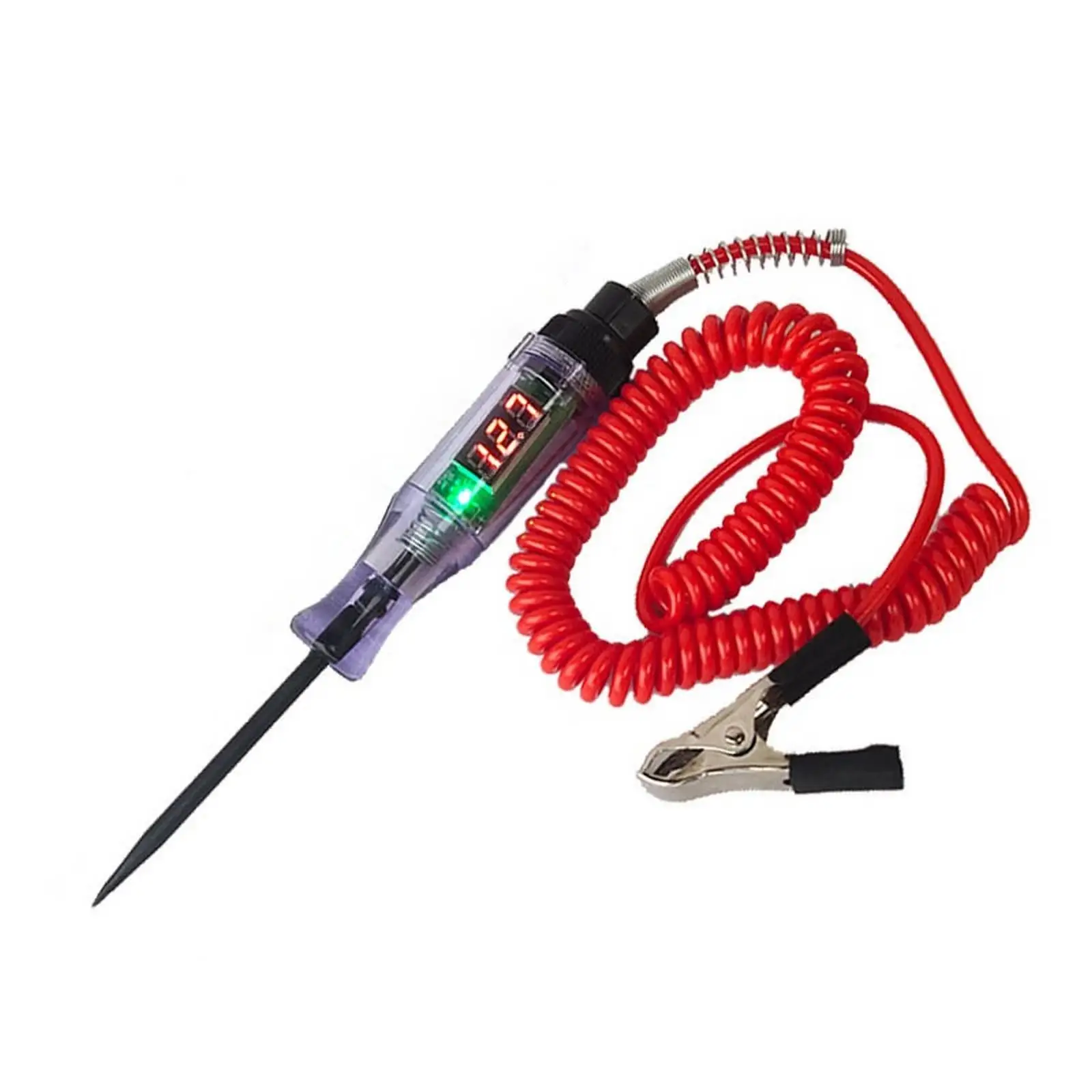

6V 12V 24V DC Car Truck Voltage Circuit Tester Digital Display Long Probe Pen Light Bulb Automobile Diagnostic Tools Auto Repair