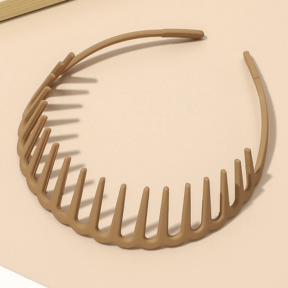 Rutschfeste Zick-Zack-Stirnbänder für Frauen und Mädchen, Haifischzähne, Kunststoff-Haarband, Zahnhaarkamm, Spike, transparentes Stirnband – Detail 16