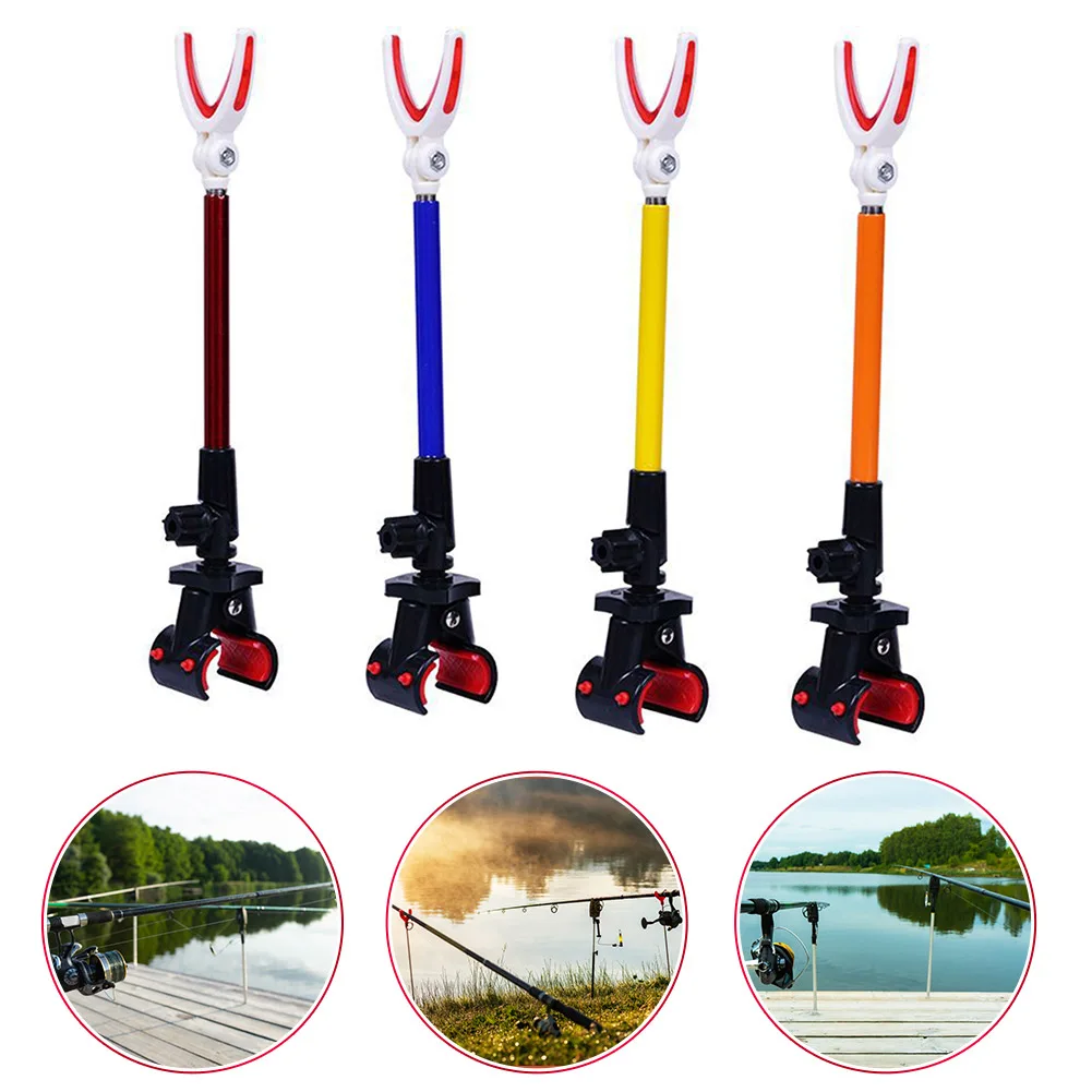 Fishing Rod Holder Telescopic Stretched Pole Stand Gear Tools Adjustable Anti Scratch Wear-resistant Random Color Tackle