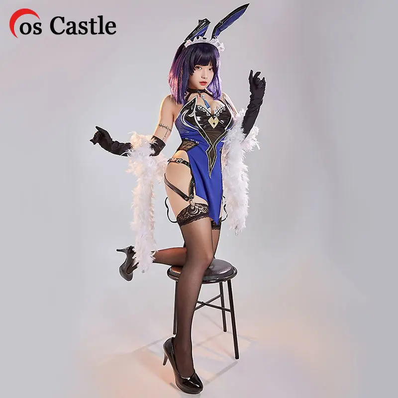 

Game Genshin Impact Yelan Bunny Girl Kitty Style Cosplay Costume Jumpsuits Daily Party Role Play Clothing Women New Year