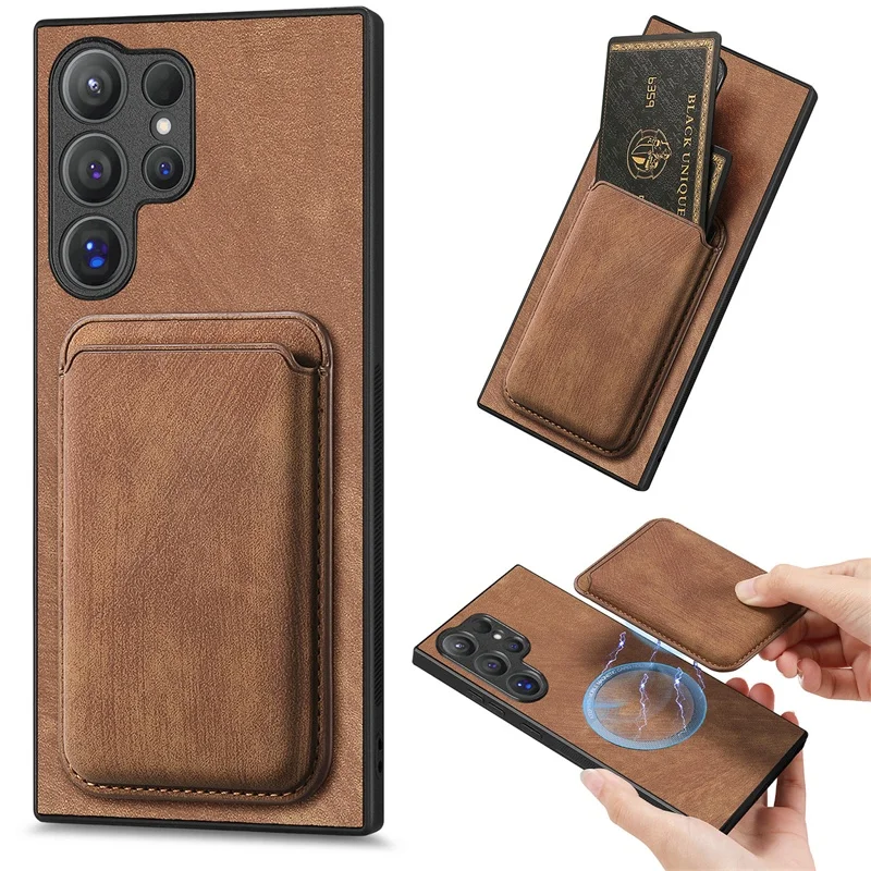 Luxury Leather Detachable Magnetic Wallet Case with Card Slot - Shockproof Cover