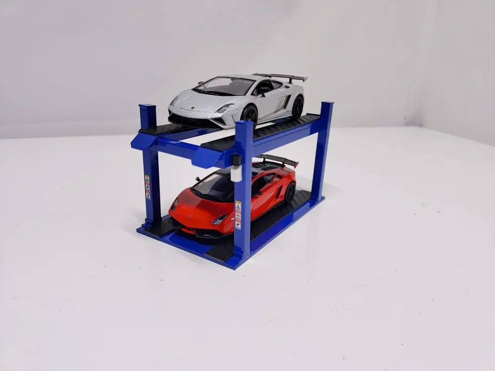 1/18 1/24 1/43 1/64 Plastic Parking Rack Lift Garage Model Car Scene 4