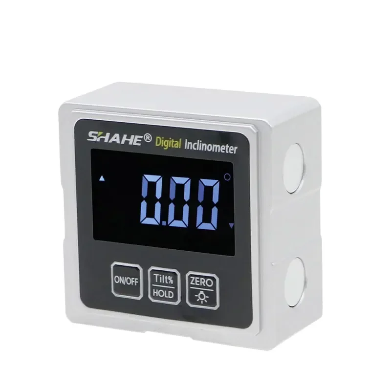 Shahe Metal Digital Protractor Inclinometer With 3-side Magnets Digital Angle Finder Level Box Angle Measurement Box 3