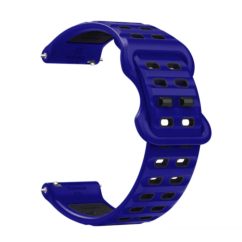 Premium 22mm Silicone Ocean Blue Watch Strap Replacement Wristband