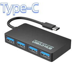 High - Speed 4 - Port USB 3.0 Hub Adapter with Plug and Play Feature (Type - C)