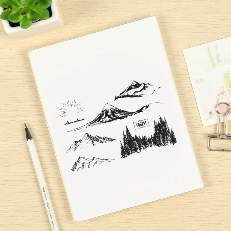 Clear Stamps for Scrapbooking Decorations for Sun Snow Mountain Silicone Seal Stamps clear stamps clear rubber stamps