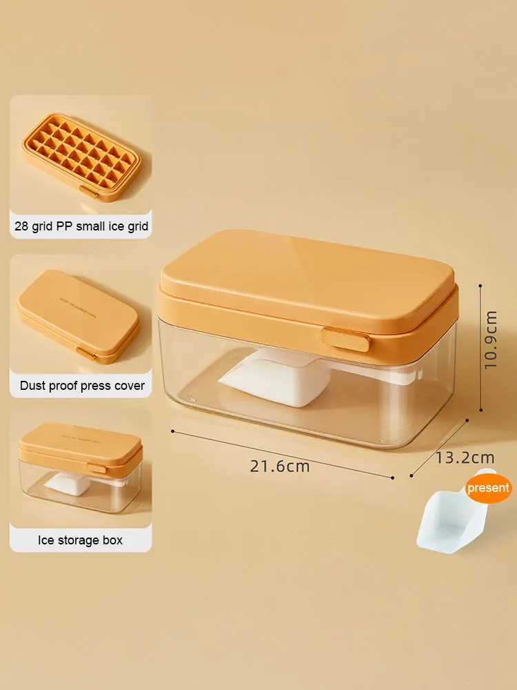 Ice Cube Mold Freezer Ice Tray With Easy To Release Cubes Mold With Storage Box For Refrigerating Cocktails Whiskey