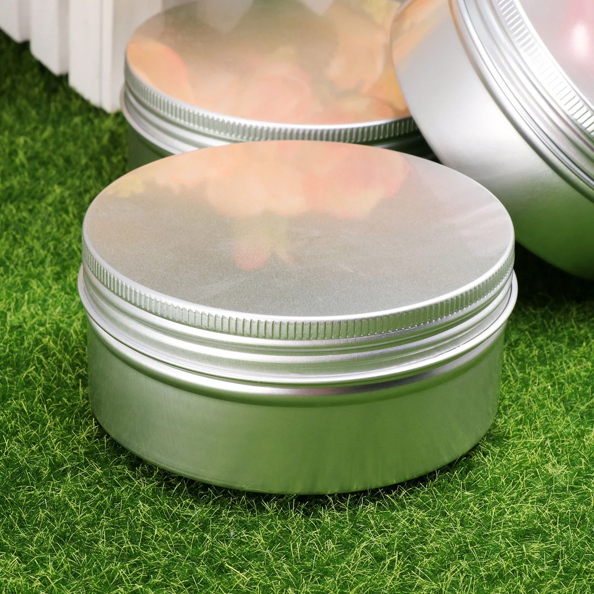 

10pcs Round Metal Tins with Lids Screw Lid Containers Aluminum Tins Empty Tin Box Containers for Candy Loose Tea Silver