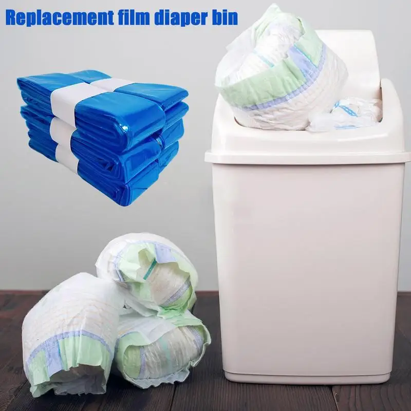 10PCS Refill Bags Baby Diaper Garbage Bags Replacement Liners Garbage Bag Trash Bags Anti Tear Waste Bags Household Rubbish Bags