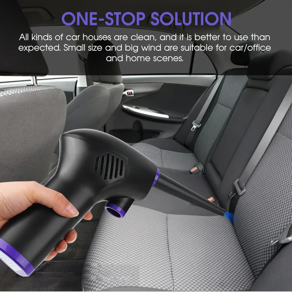 Wireless Air Duster handheld air blower computer cleaning kit USB Dust Blower Handheld Dust Collector Rechargable Large Capacity Portable for PC Laptop Car Clean Keyboard