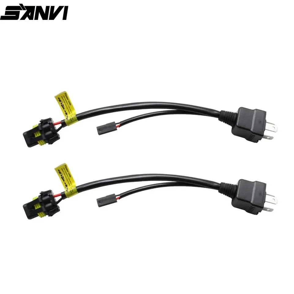 

Sanvi 2pcs H4 Relay Wireharness for H4 Bulb Upgrade Bi LED&Xenon Projector Lense Car Light Accessories
