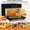 32 QT Extra Large Toaster Oven Air Fryer Combo, 18-in-1 Convection Toaster Oven Countertop with Baking, Dehydrate 3