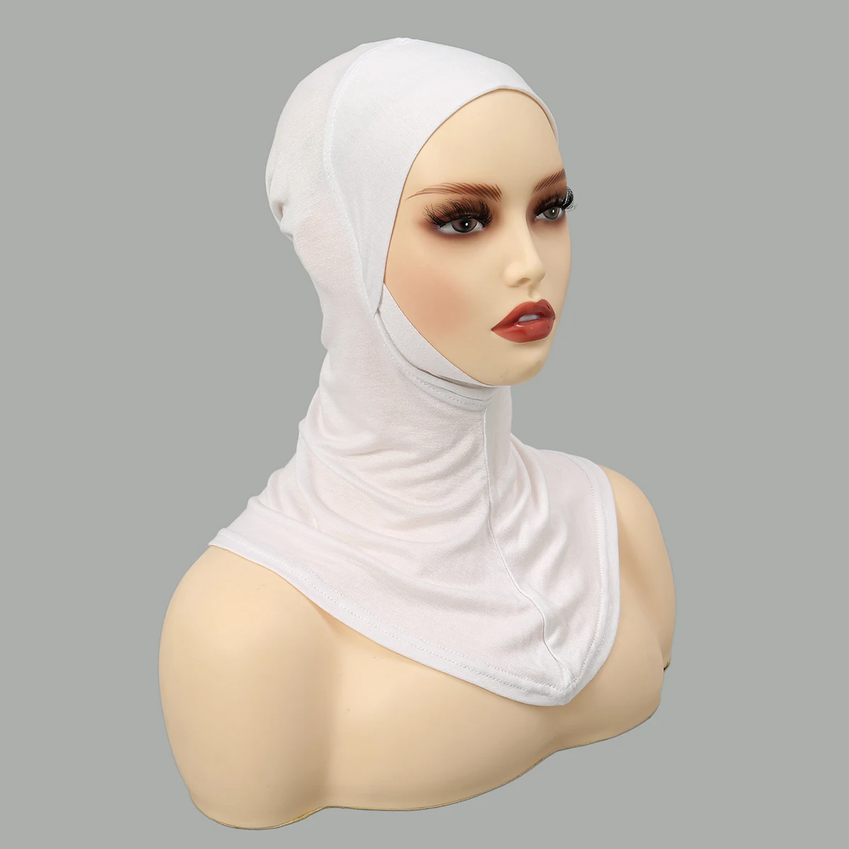 Soft Modal Headband Elastic Hijab Undercap Solid Color Bonnet Big Size Instant Cap Women Turban Muslim Underscarf 42*38cm