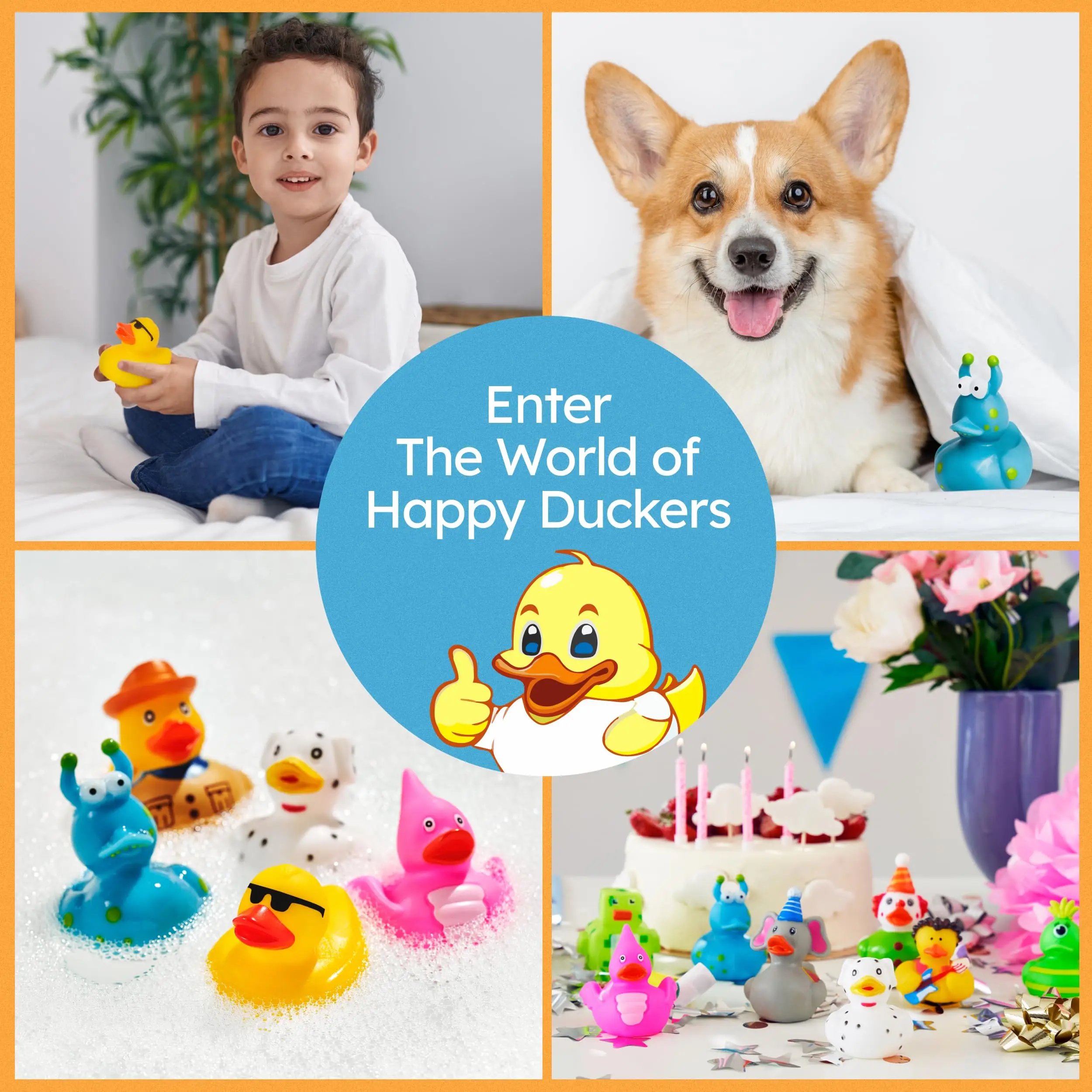Rubber Ducks - 12 Piece Bulk Pack for Bath, Pool, Party, Cruise, Jeep Ducking, Decoration & More - Small Assorted Funny Toy Duck 3