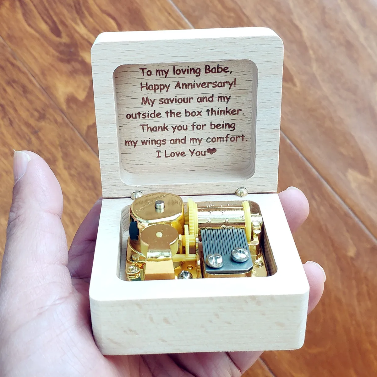 

Angela's Gifts To My Loving Music Box Customized Engraved Photo Anniversary