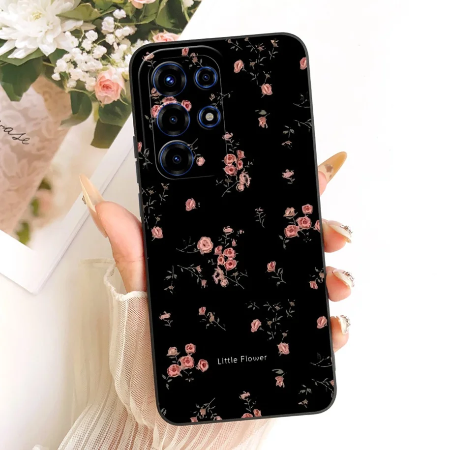 Floral Fashion Soft Silicone Bumper Phone Case in Pink