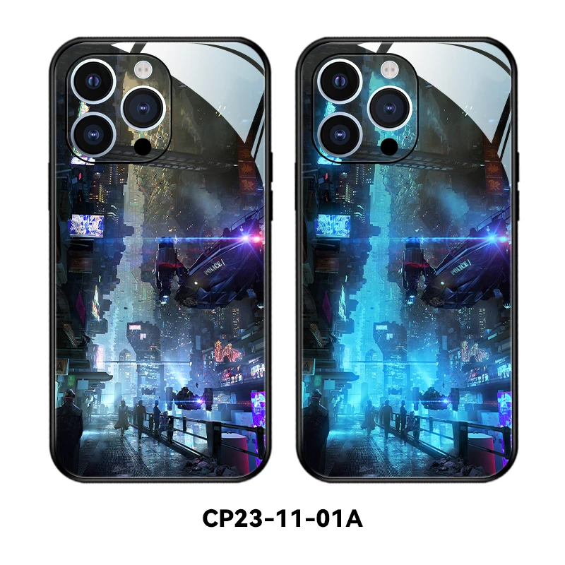 Cyber City Smart Luminous Phone Case Call Message Reminder For HUAWEI P50 P40 P30 PRO Protective Shell Color Lights