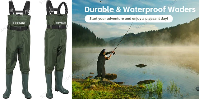 UNISEX Waterproof Fishing Thickening Half-body PVC Waders Pants