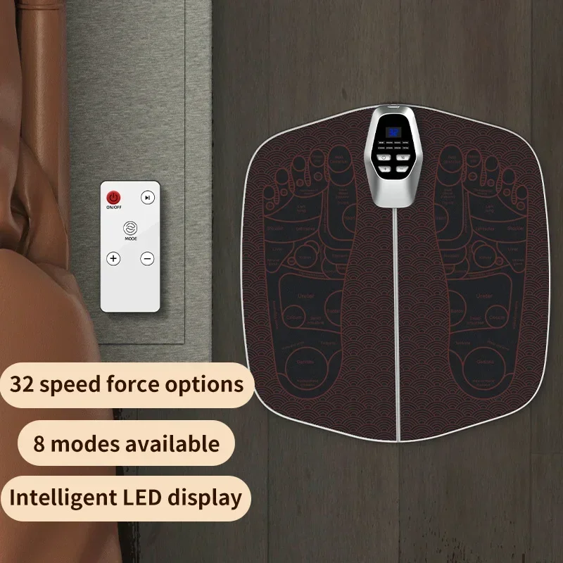 Portable Foot Massager USB Rechargeable Micro-current Pulse Acupuncture Point Feet Massage Pad Relief Pain Stimulate Muscle