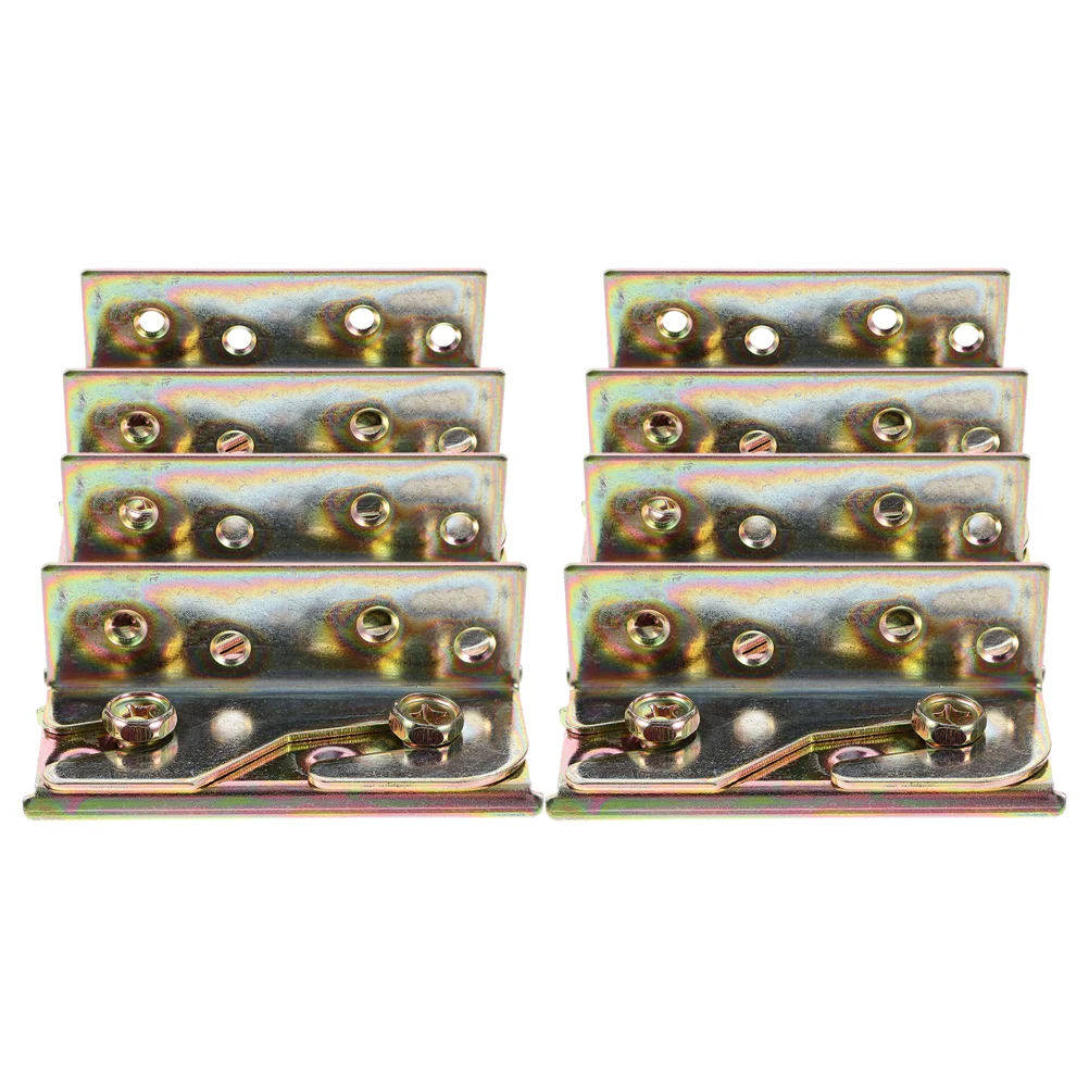 

8 шт. аксессуары для кровати рельсовый кронштейн петля пряжка для металлических крепежных элементов железная платформа железные рейки фурнитура утолщенные