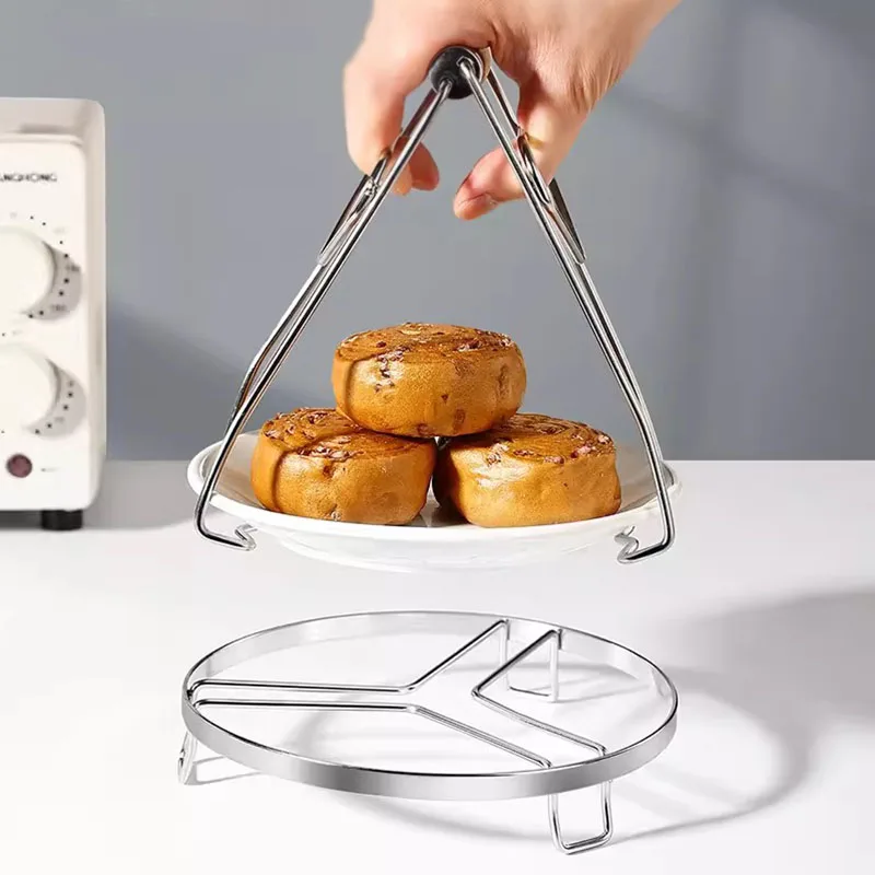 Description Picture 4 of item304 Stainless Steel Steamer Rack, Cooling Stand for Steaming Food Air Fryer Pot, Fit for Pressure Cooker - Cooking & Baking
