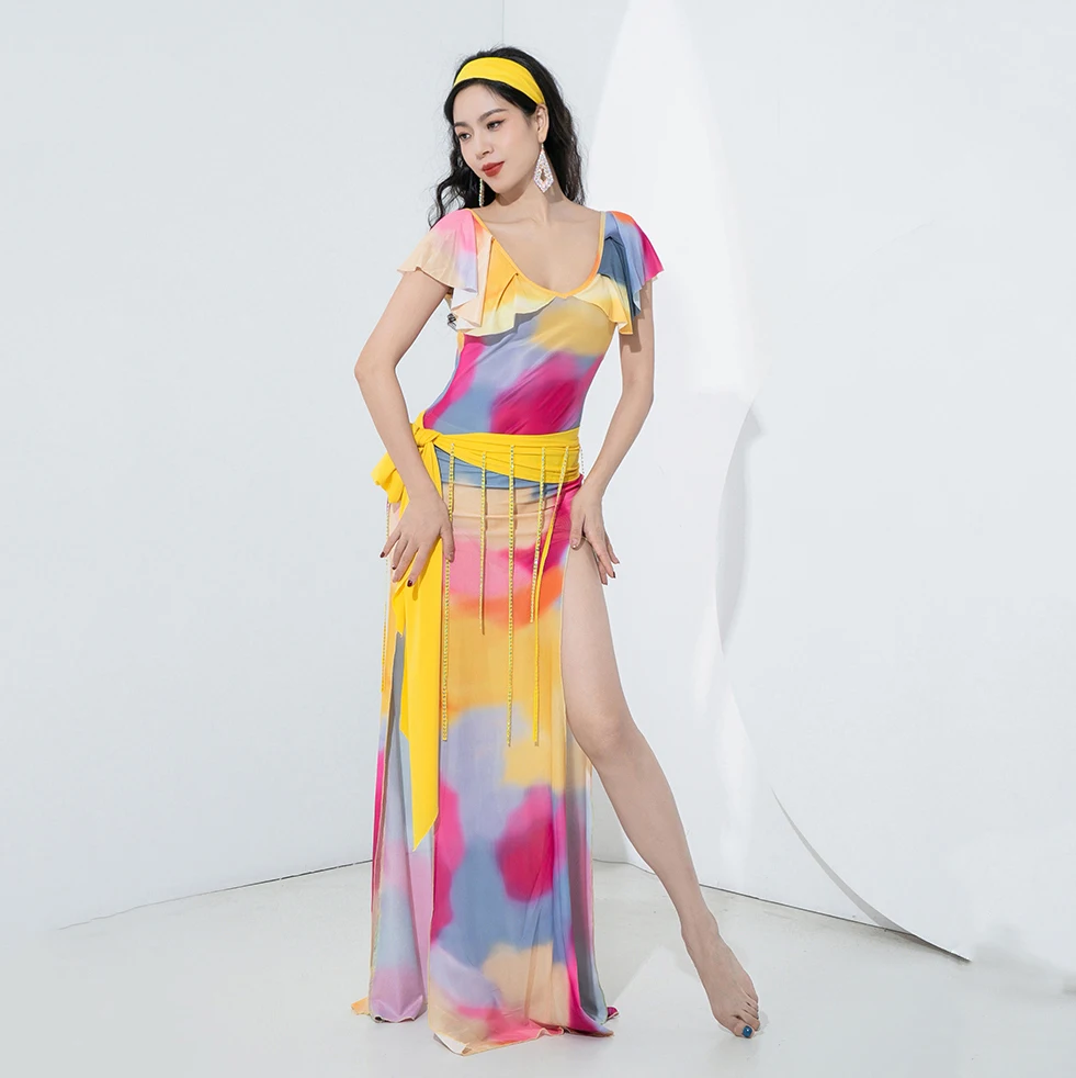 

4 шт./комплект, женское платье для танца живота