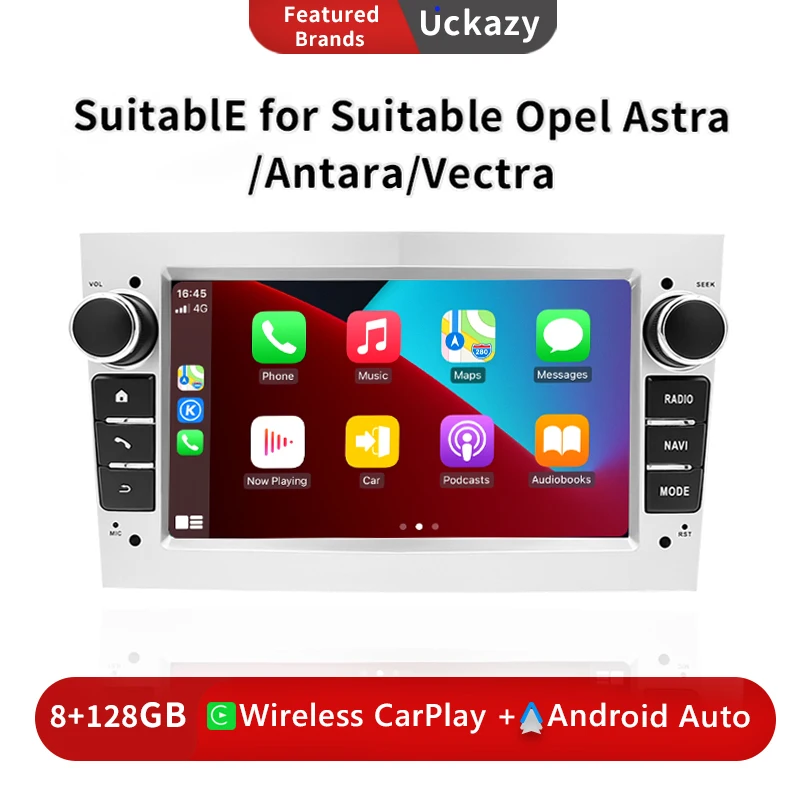 Uckazy 8 Core 2 Din Android 12 Car Multimedia Player For Opel Vectra C Zafira B Corsa D C Astra H G J Vivaro Meriva Radio Gps Navigation Audio Stereo 