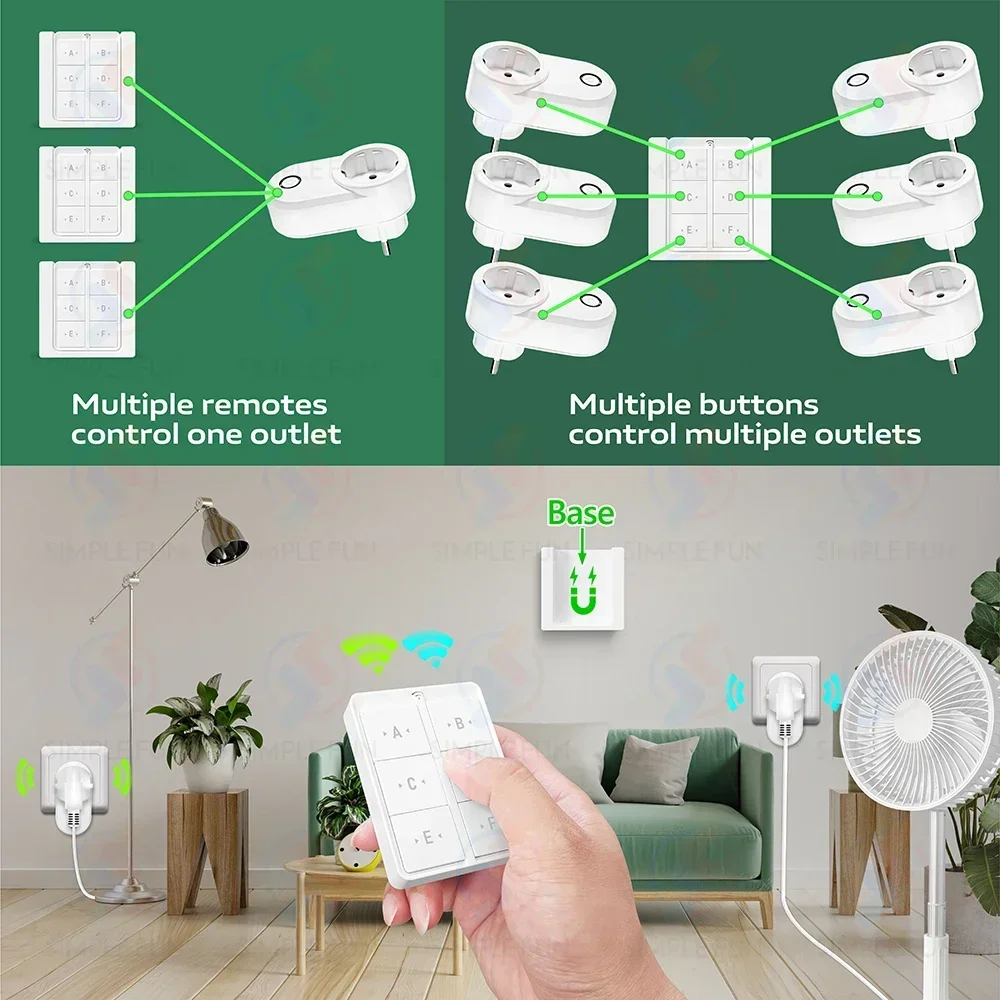 tomada de controle remoto sem fio interruptor 03