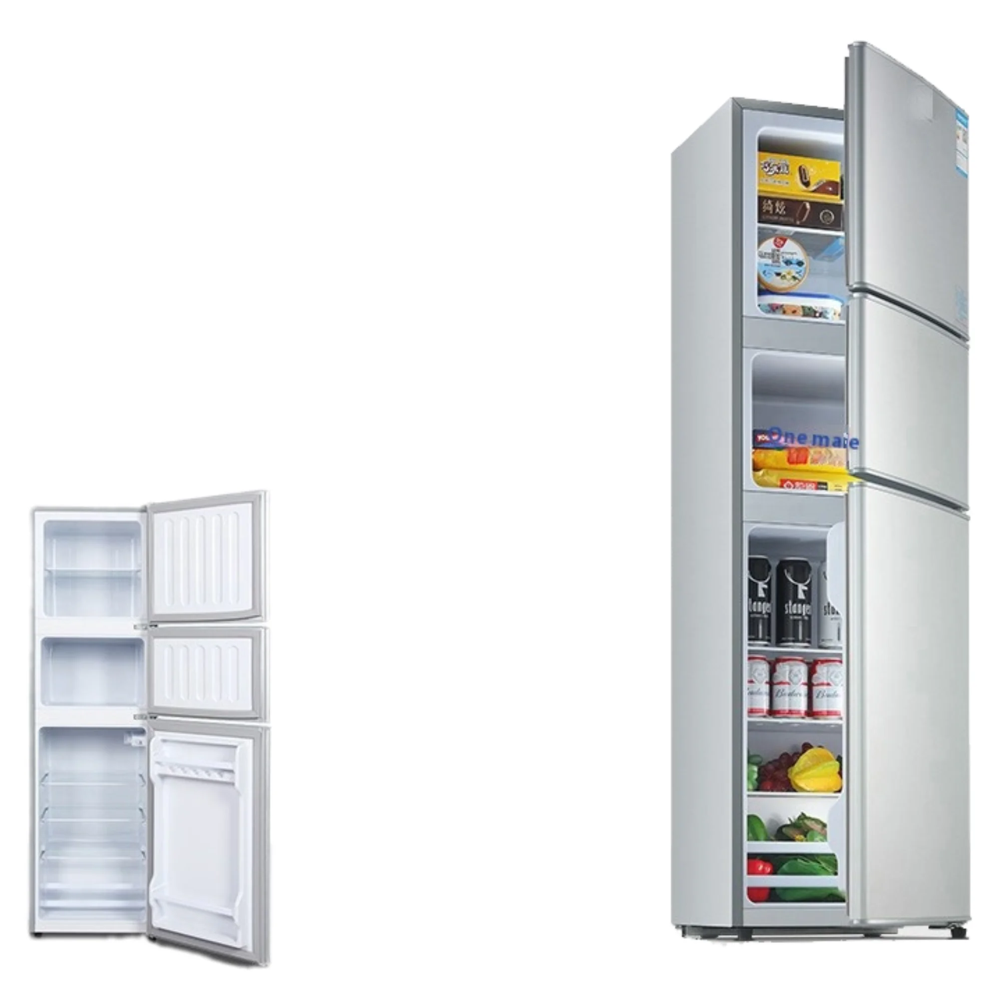 206 Litre Three-door Refrigerator Home Freezer Bottom Freezer Large Capacity Refrigerator Factory Price Is Cheap BCD-206