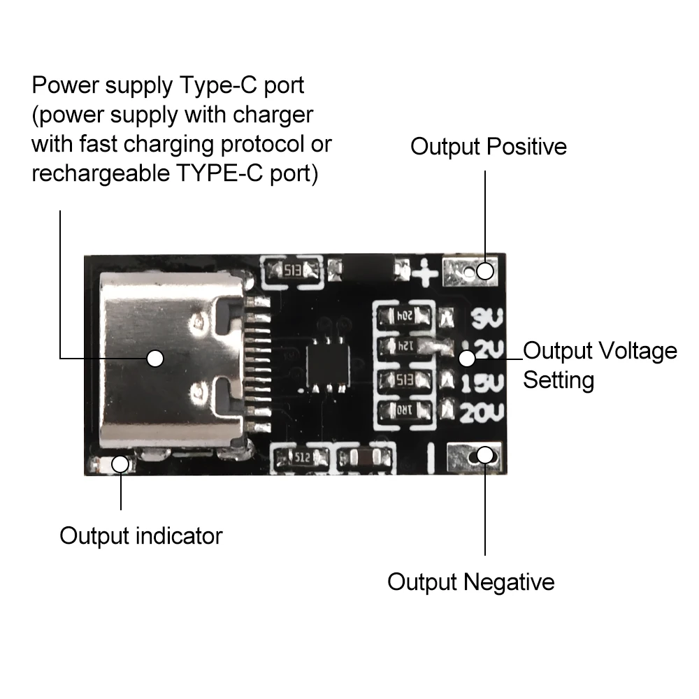 High-Speed USB-C Power Delivery Boost Charger Module