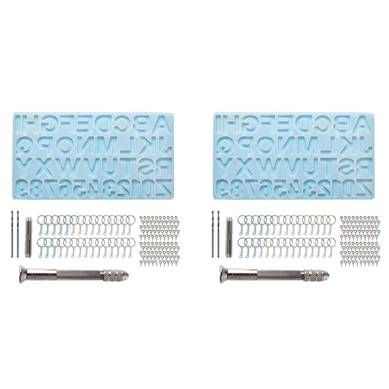 

Epoxy Casting Mold Set Include 2X Hand Drill 4X Drill Bits 60X Keyrings 200X Screw Pins For Making DIY Resin Supplies