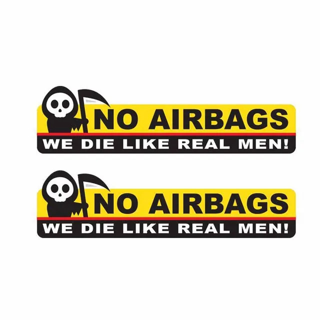 

13cm x 3cm airbag In no funny sticker