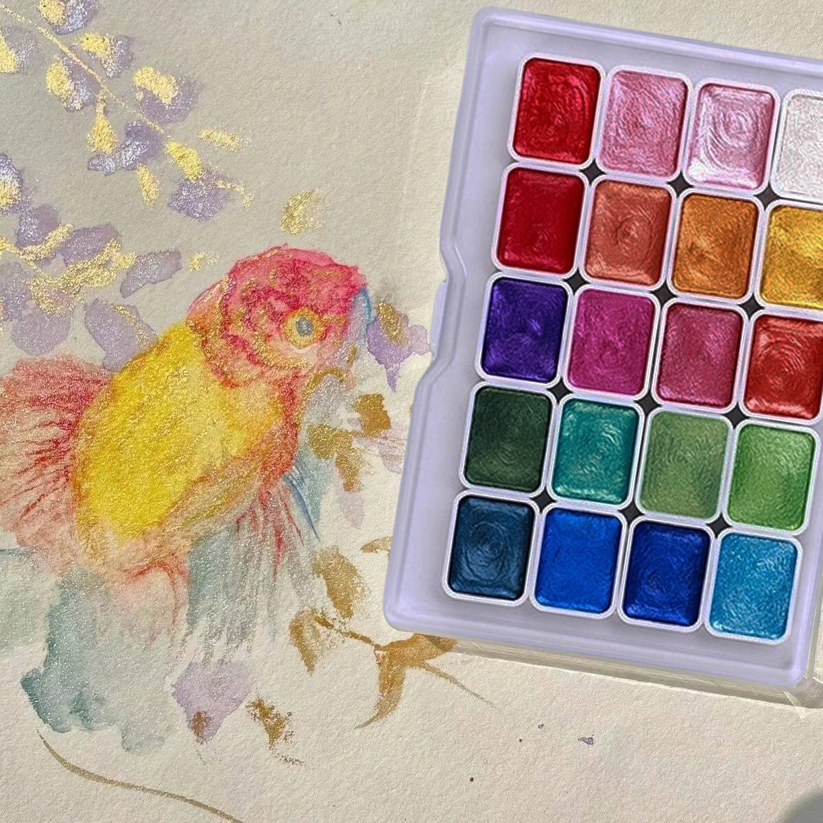 Pearlescent Watercolor Paint 3