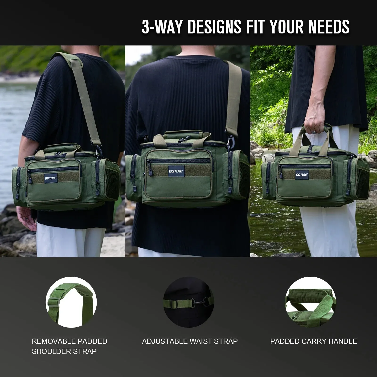 High-Capacity Fishing Tackle Shoulder Bag 5