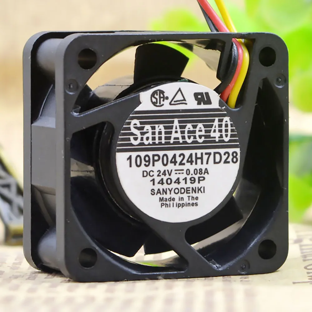 

for Sanyo 4015 109P0424H7D28 Cooling server Fans for Fanuc P/N: A90L-0001-0441/39 DC24V 0.08A 4CM server fan 5pcs