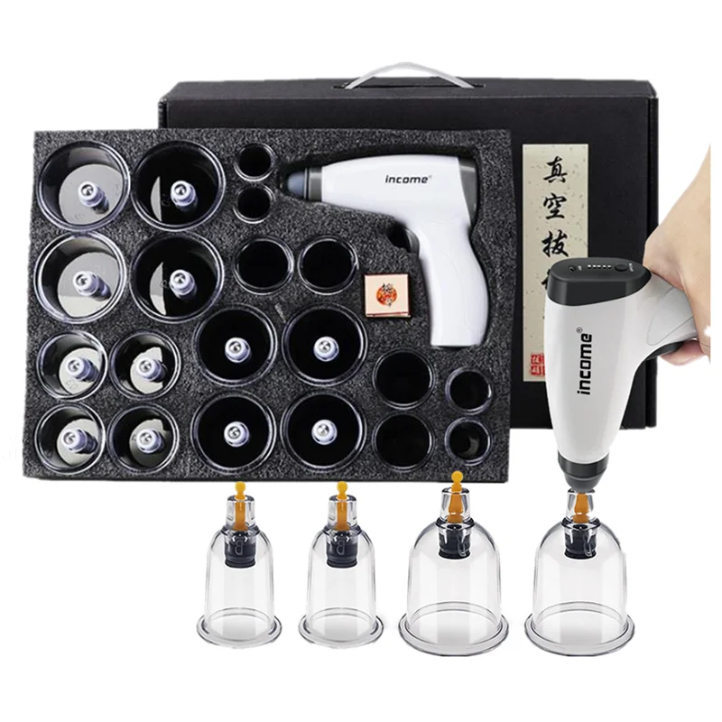 

Electric Vacuum Massage Physiotherapy Jars Suction Cups Cupping Anti Cellulite Chinese Therapy Set For Neck Back Body Massager
