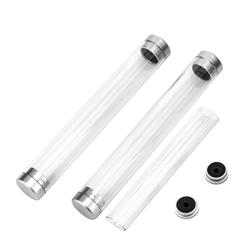 60Pcs Plastic Transparent Acrylic Cylinder Tube Pencil Cases Gift Boxes Office School Supplies Pens Pencils Bags Pencil Cases