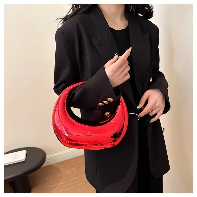 

Party Shoulder Bag Lacquer Women's 2024 New Fashion Candy-colored Wrist Bright Acrylic Bag