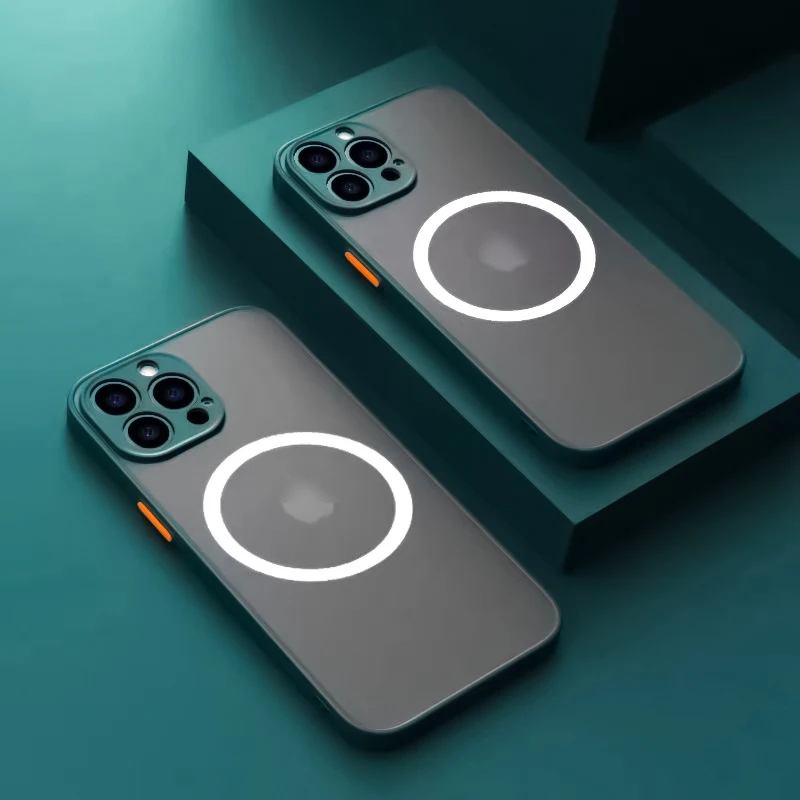 Universal Magnetic Wireless Charging Matte Phone Case Cover