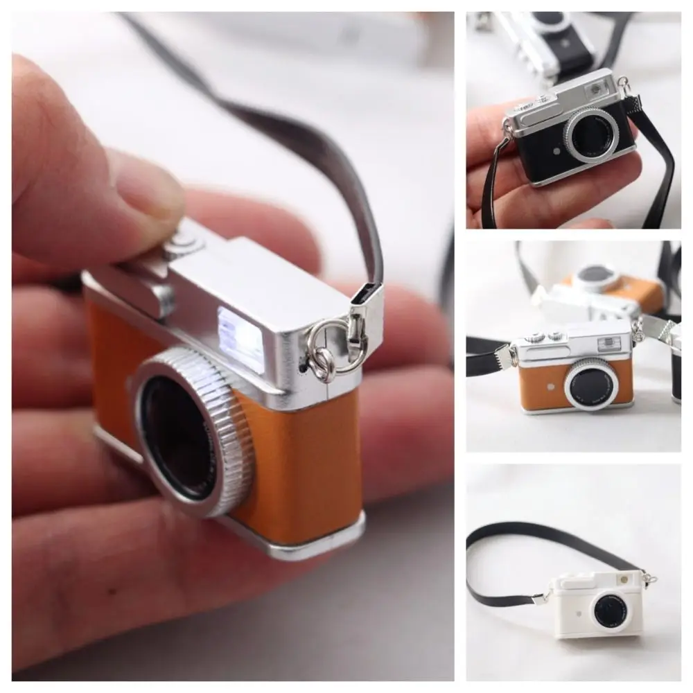 Pretend Play OB11 Doll Accessories Doll House Accessories Photographic Prop Simulation Camera Witn Flash Lamp Cute Strobe