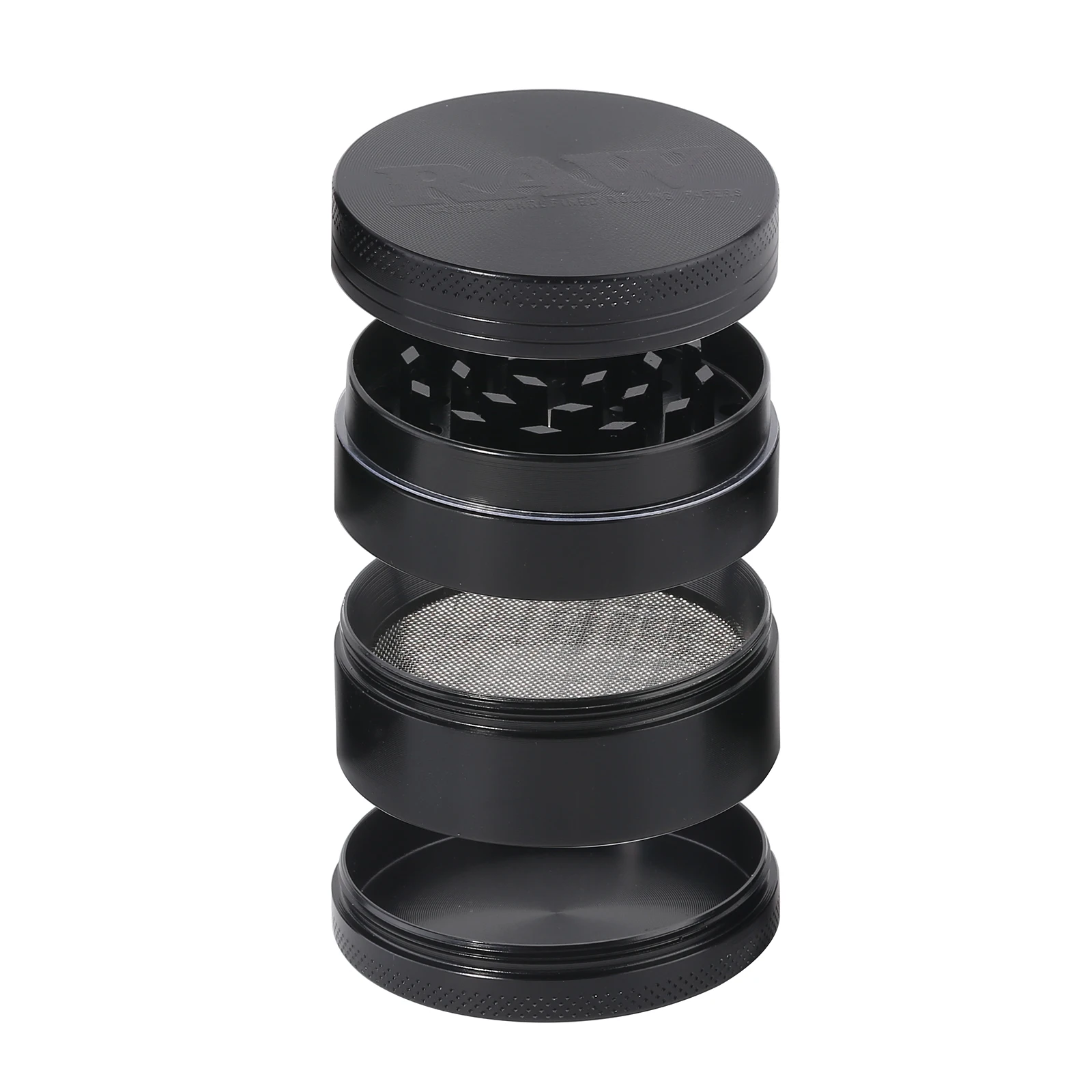 RAW Matte Black Murder'd Cigarette Rolling Tray and Grinders 1/2pcs 6