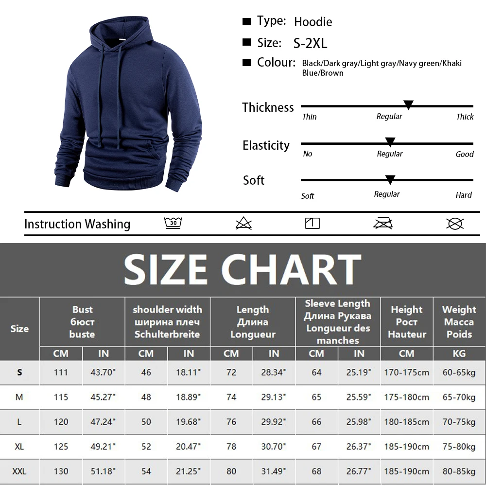 Casual Hoodies for Men  Women - Loose Long Sleeve Pullover Sweatshirts