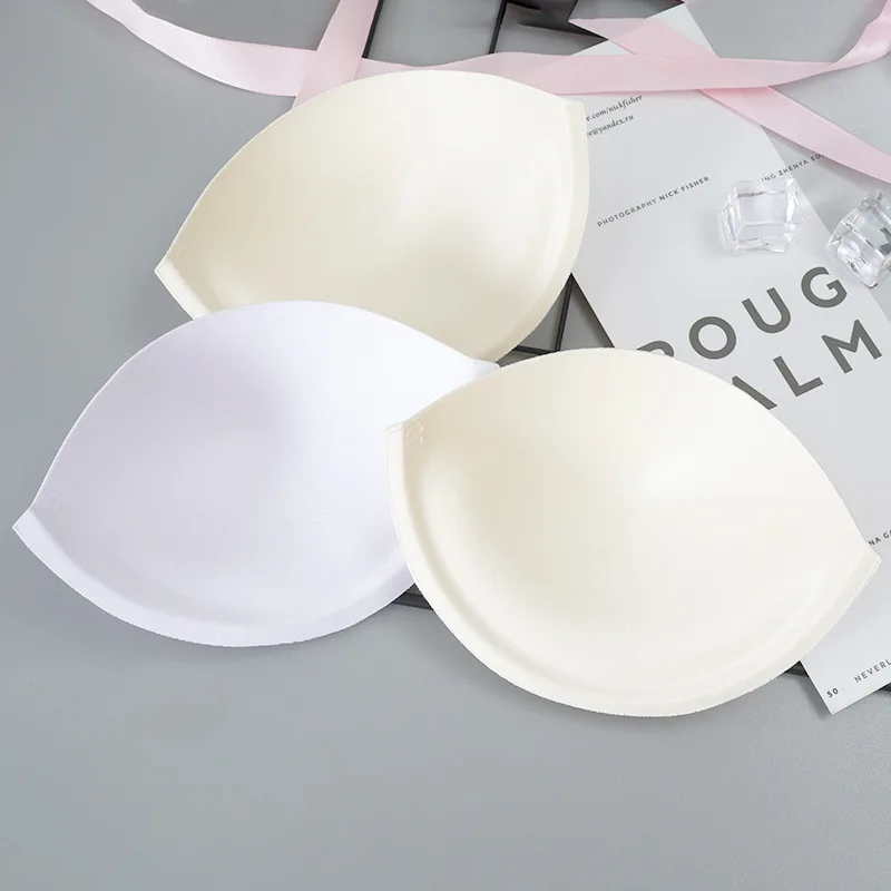 고품질 스킨 컬러 화이트 스폰지 브래지어 패드 비키니 컵은 diy 수영복 반원형..
