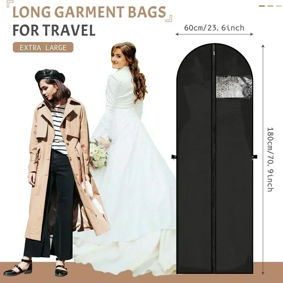 Wedding Dress Cover Garment Bags for Dress Jacket Clothes Coat Dustproof Protector Cover Clothes Dust Travel Bag 60x180cm clothes dust cover