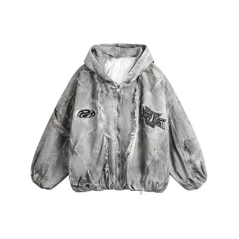 ジャケット・アウター HYEON ted cape / gray Visitor On Earth 'VOE Enterprise' Track Jacket (VOE16
